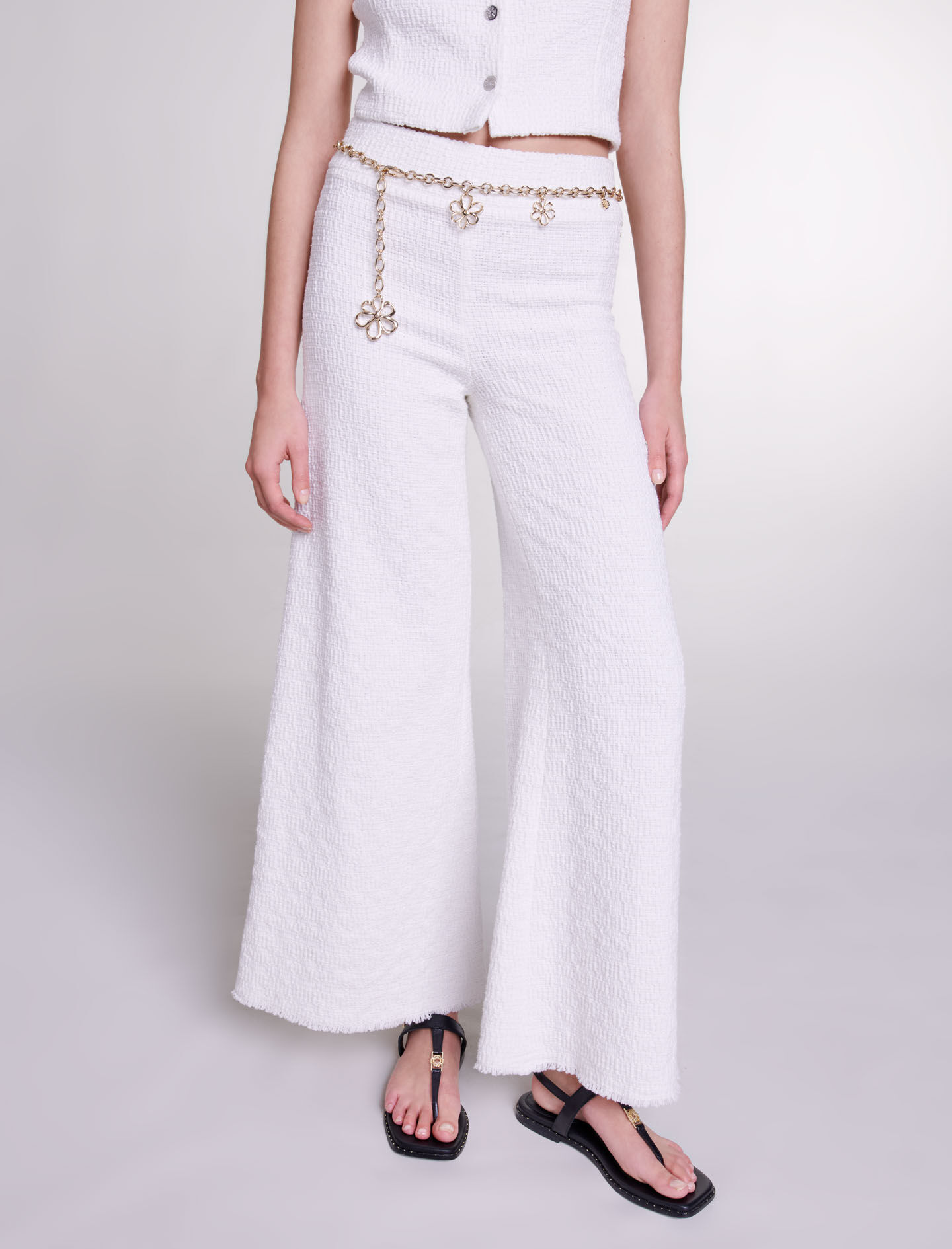 BREEZE TWEED DEEP TUCK BAGGY SLACKS WYM Dress - flat front
