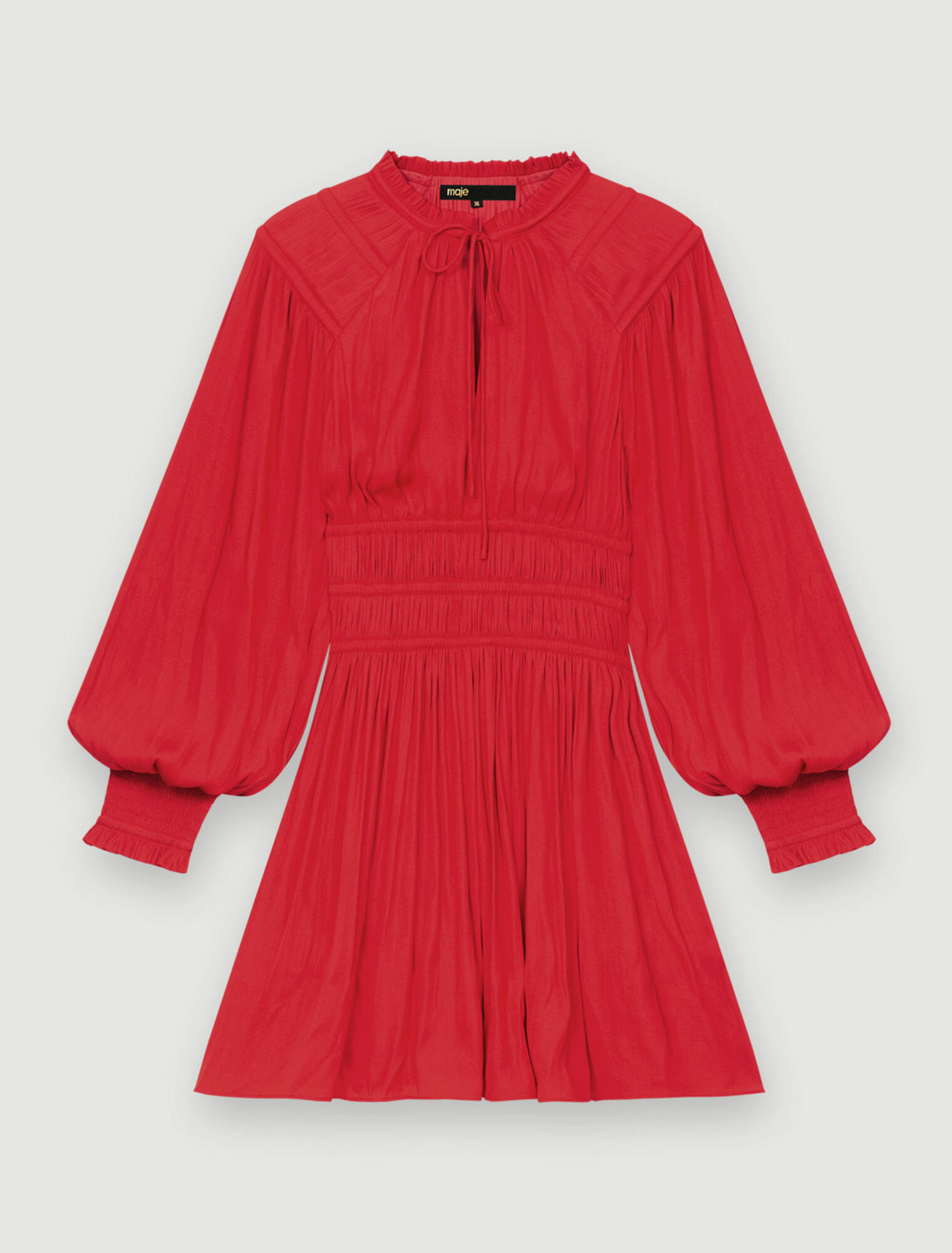 Waisted satin dress
