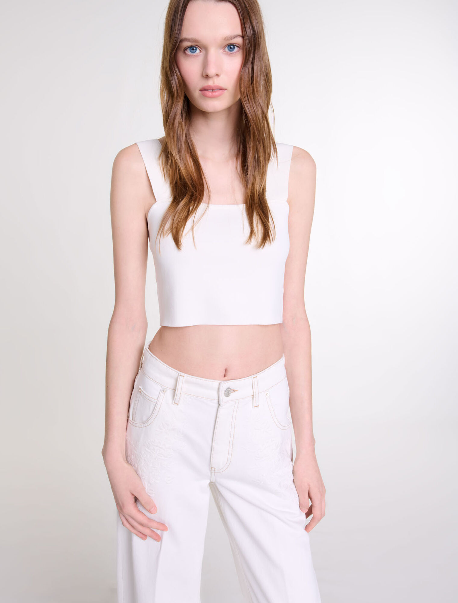 Knit crop top