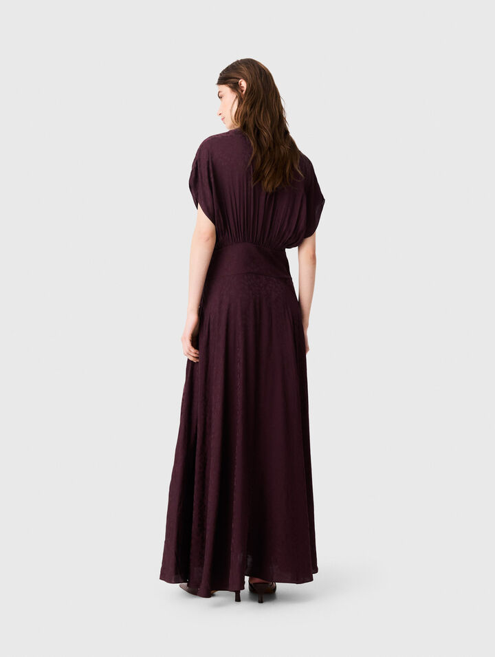 Jacquard print maxi dress