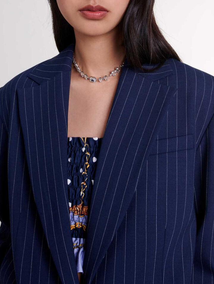 Striped suit jacket