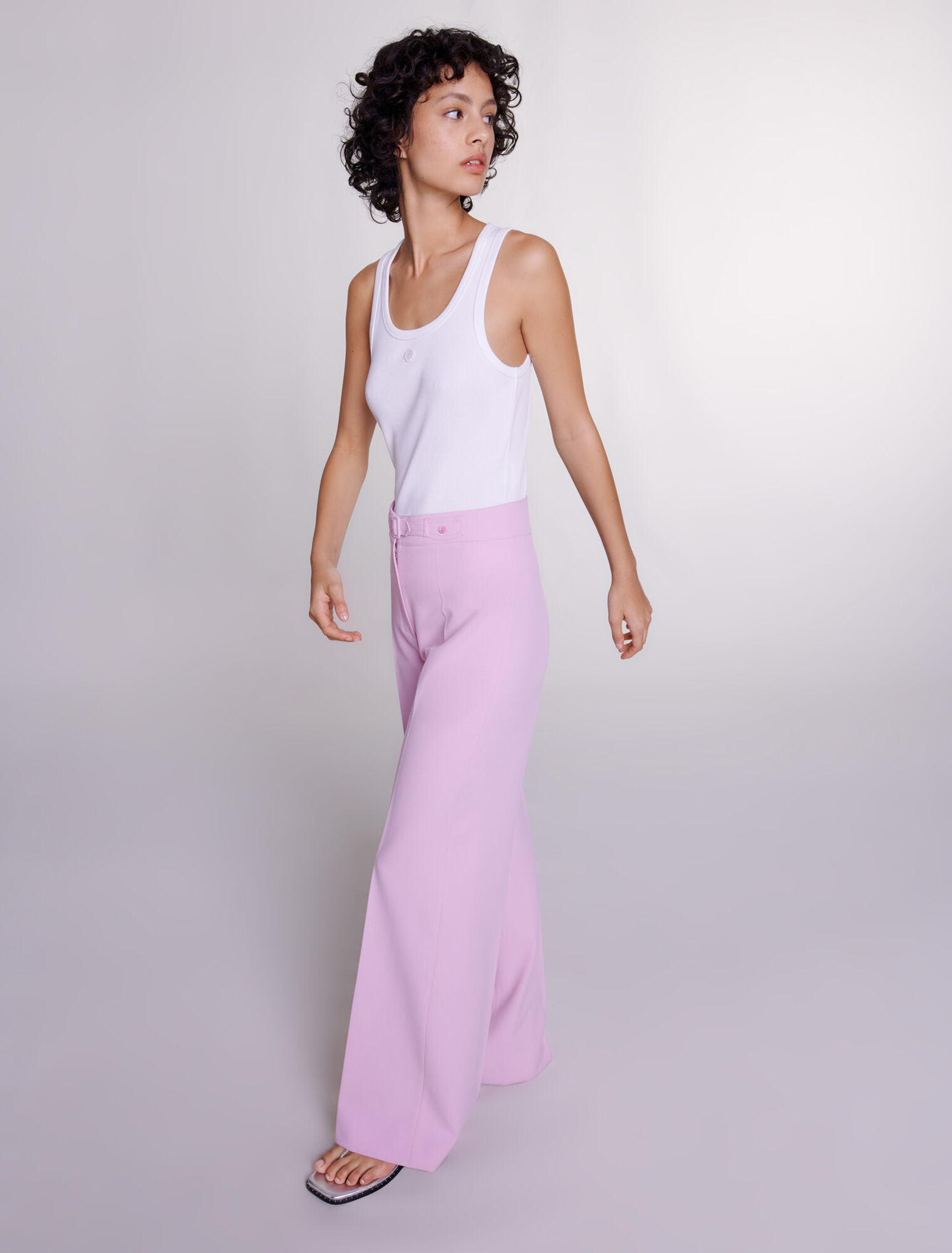 Wide-leg suit trousers
