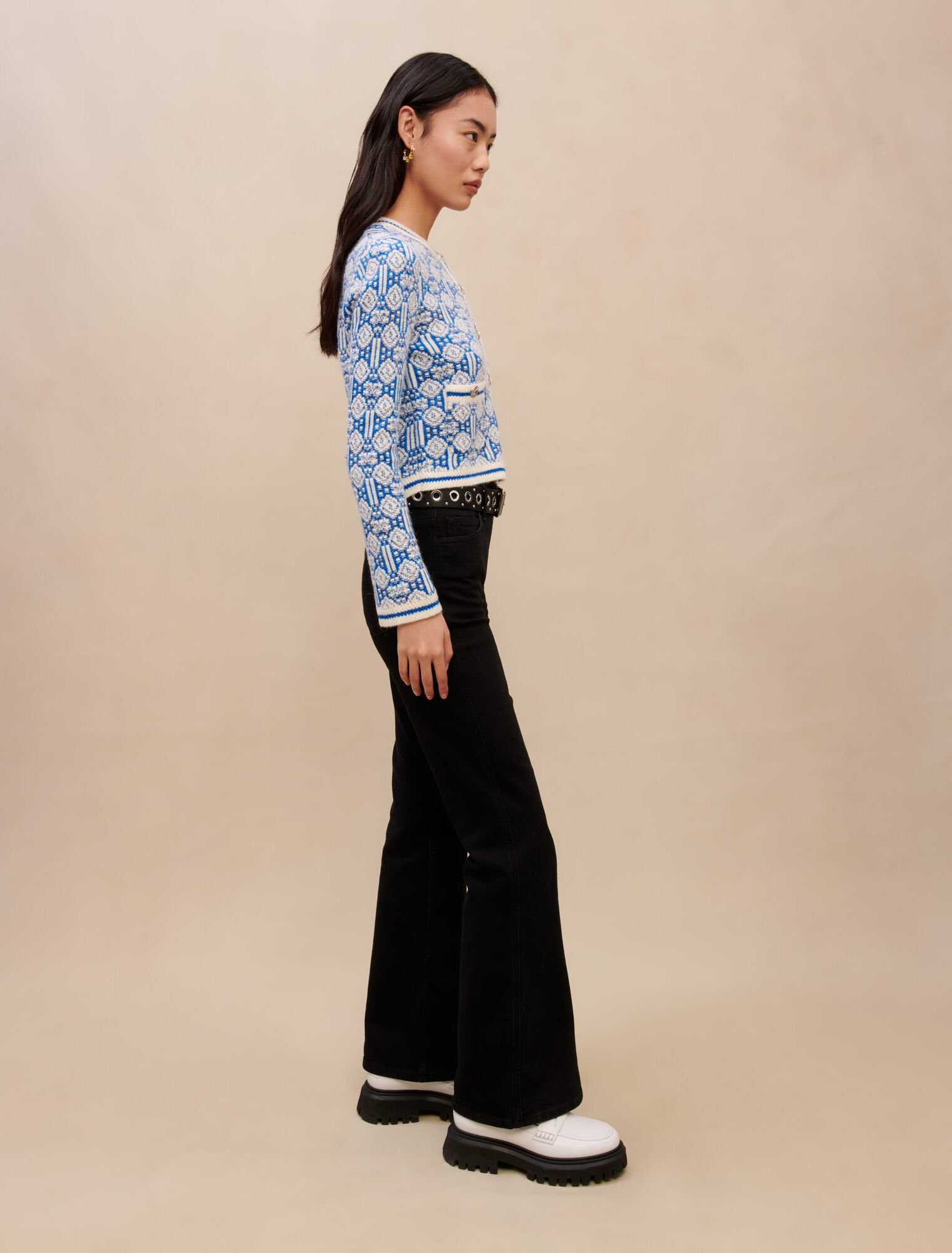 Jacquard cardigan