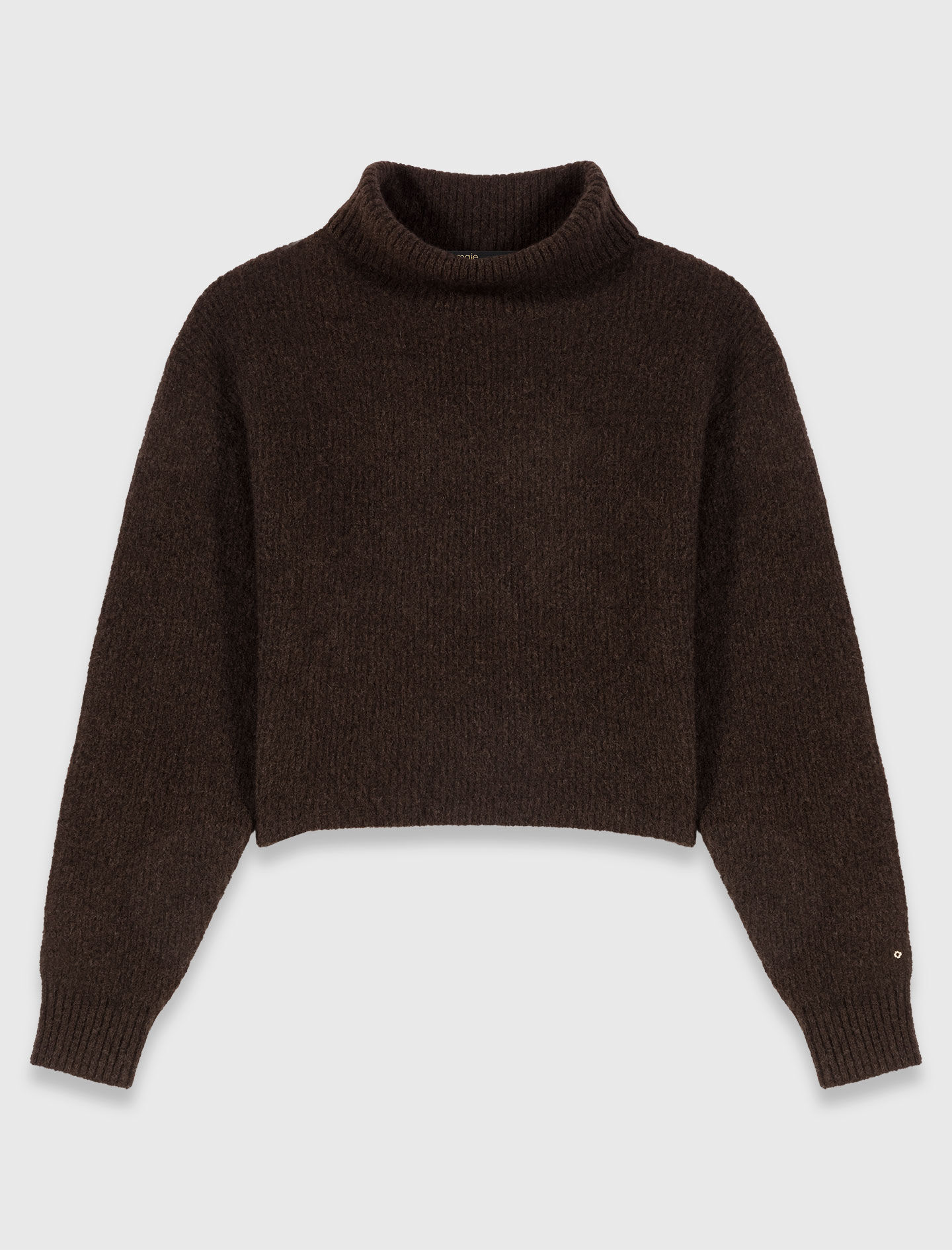 Yak blend roll-neck sweater Brown For Women | Maje