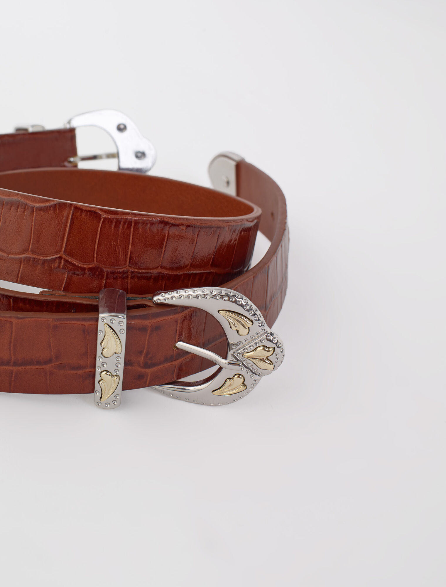 Western double buckle belt