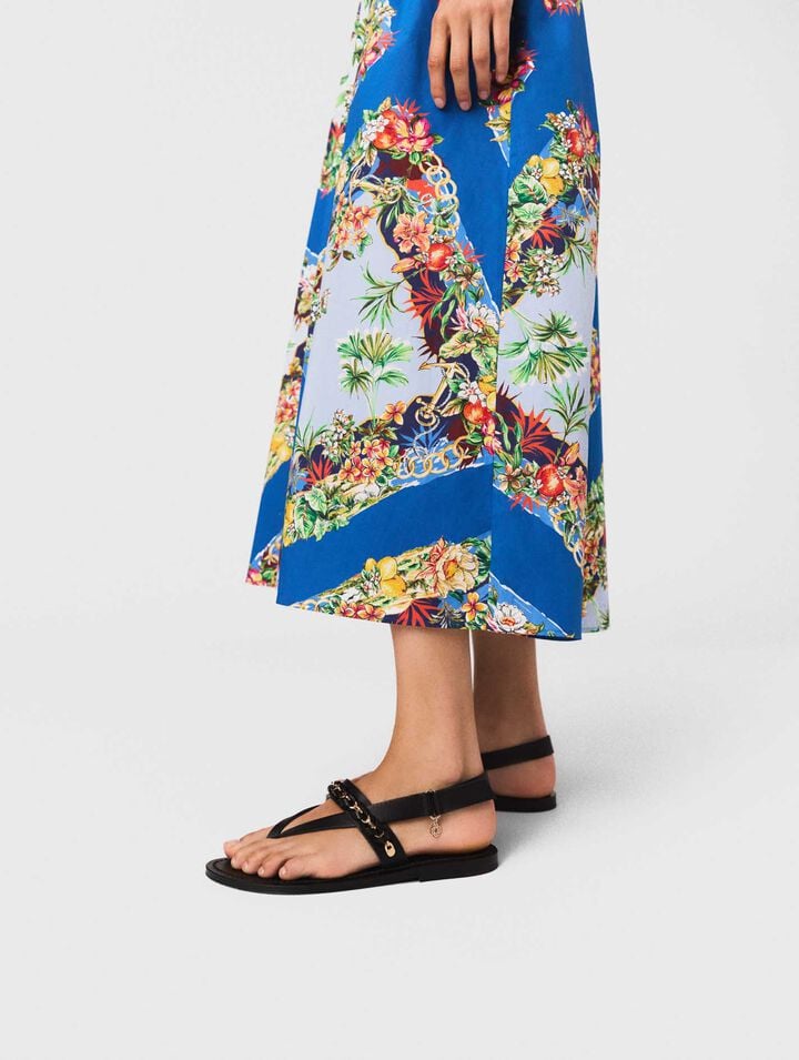 K.Jacques flat leather sandal