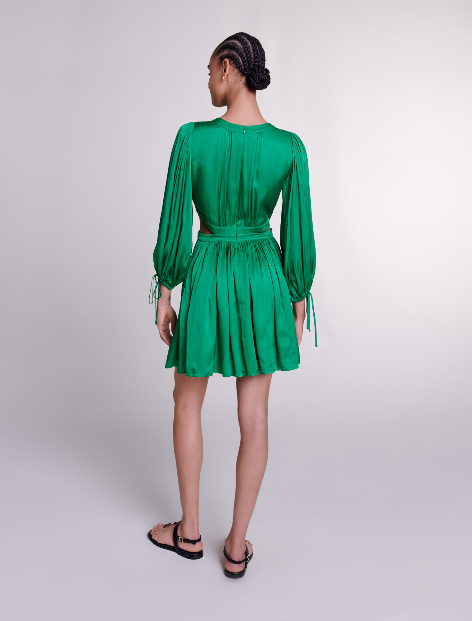 Short satin-look dress