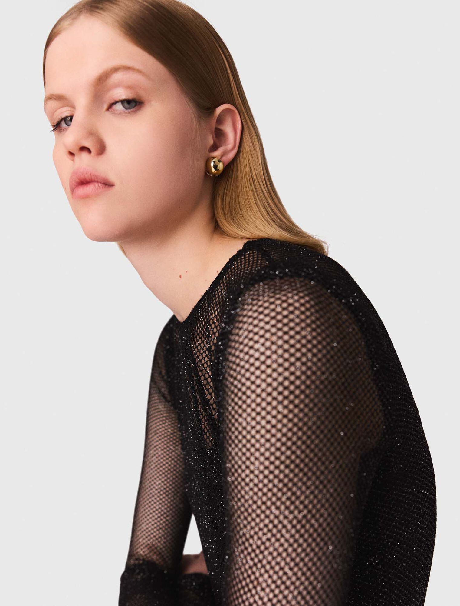 Jersey diamanté top