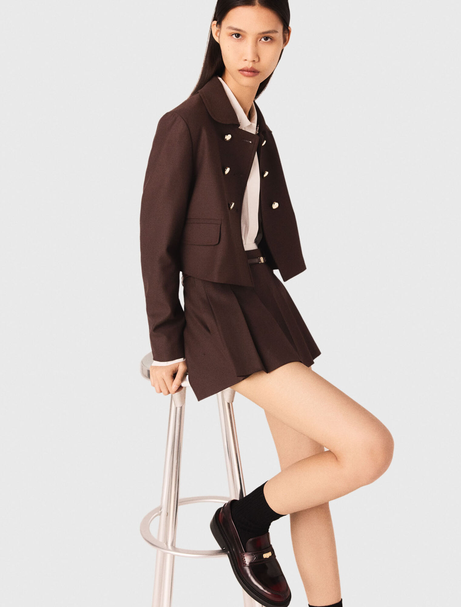 Short double-breasted jacket