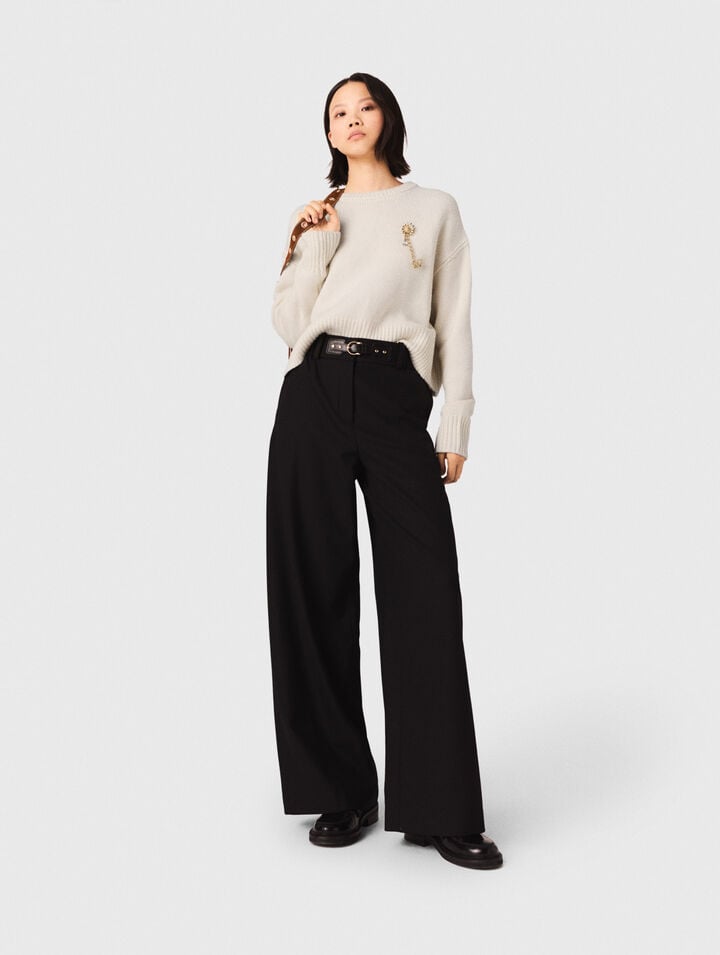 Wide-leg suit trousers