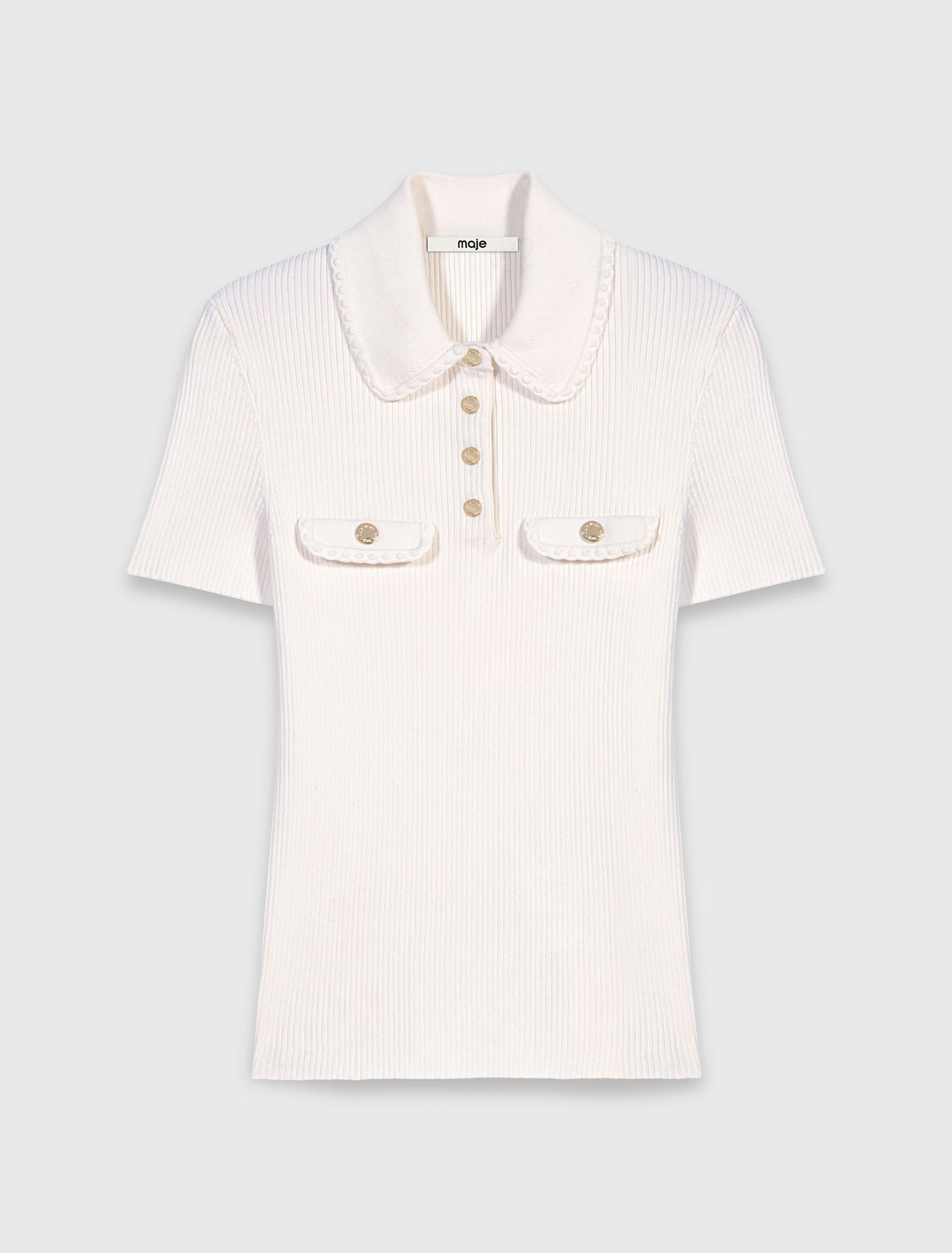 Short-sleeved polo with pockets