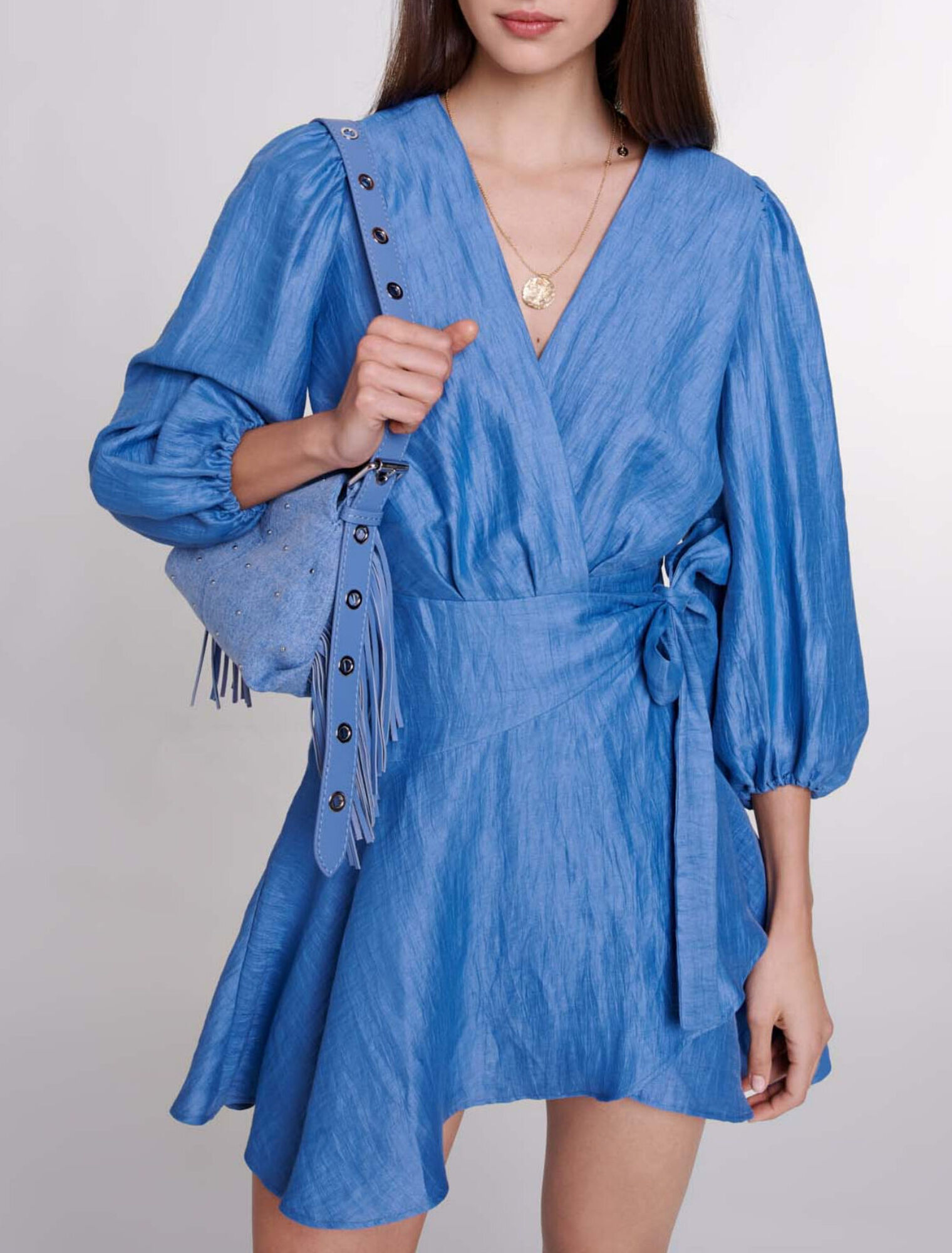 Linen wrap dress