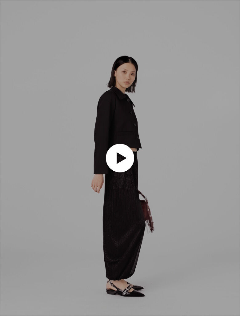 Metallic harem trousers Black / Gray For Women | Maje