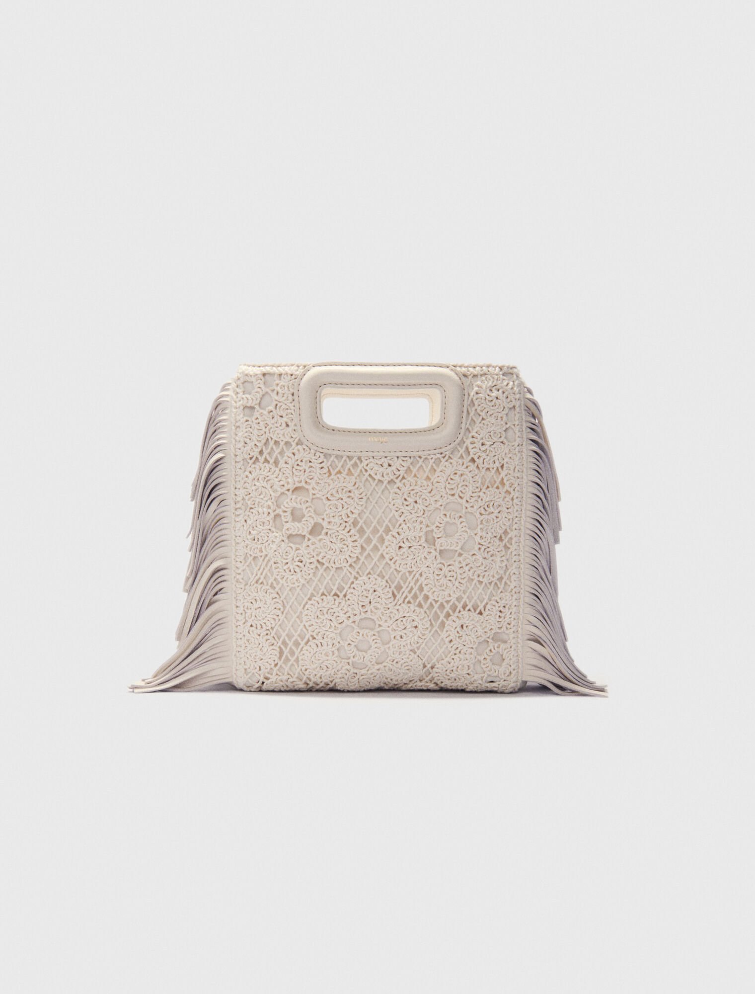 Crochet-knit M bag