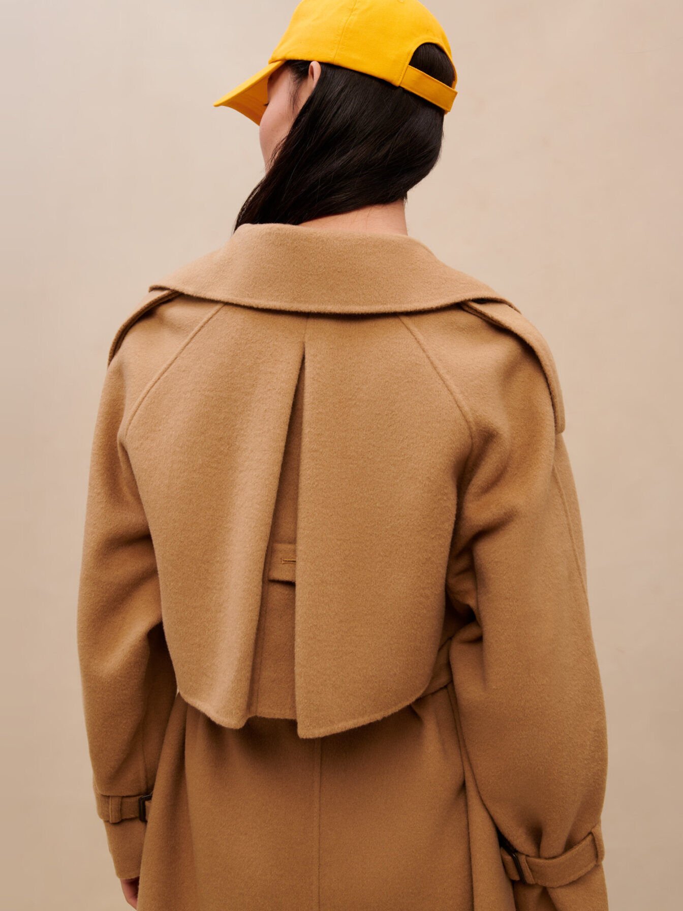 Camel wool coat Natural For Women | Maje