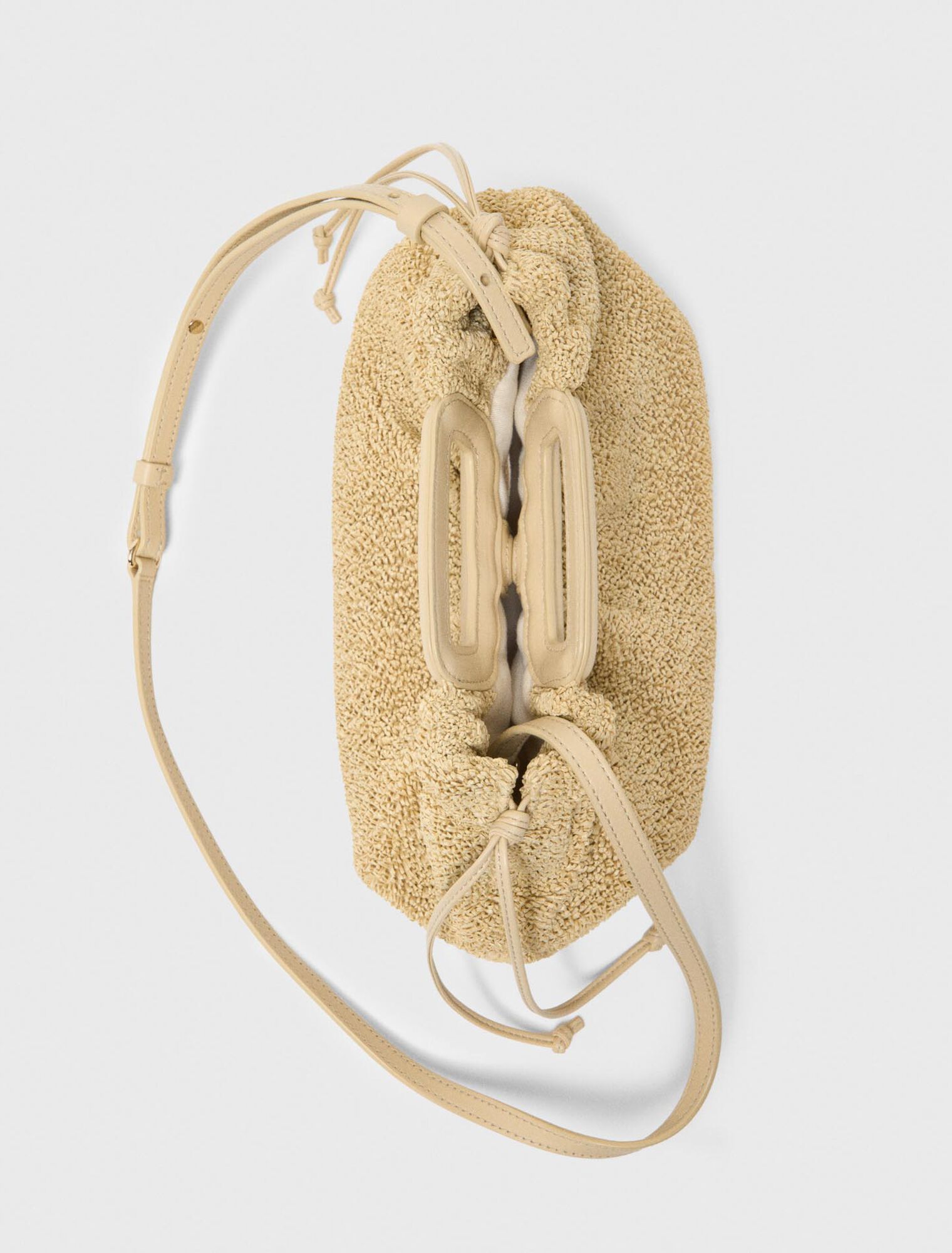 Mipli boucl&eacute; effect clutch bag