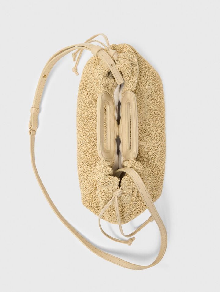 Mipli boucl&eacute; effect clutch bag