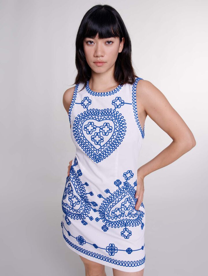 Fitted embroidered dress