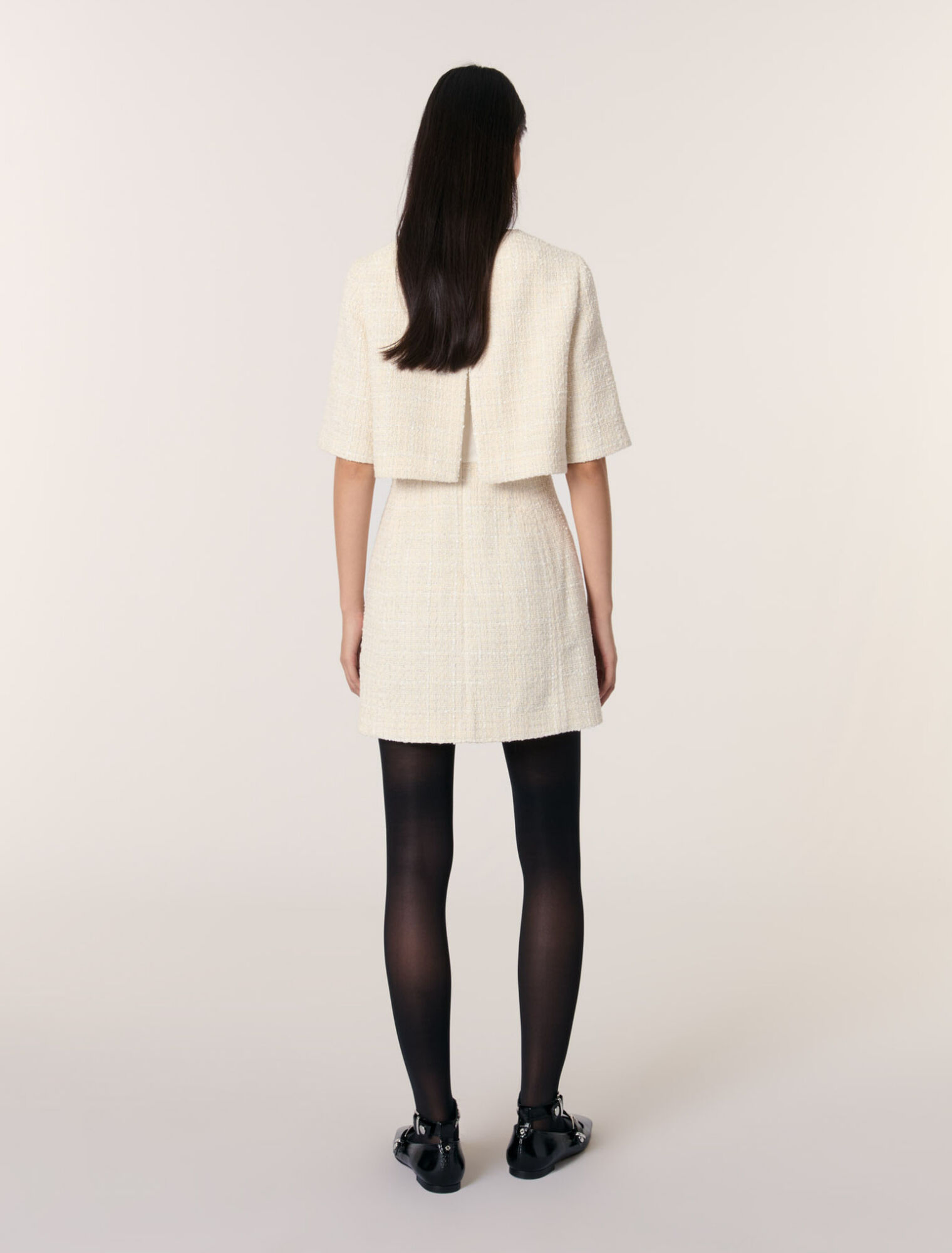 Tweed 2-in-1 mini dress