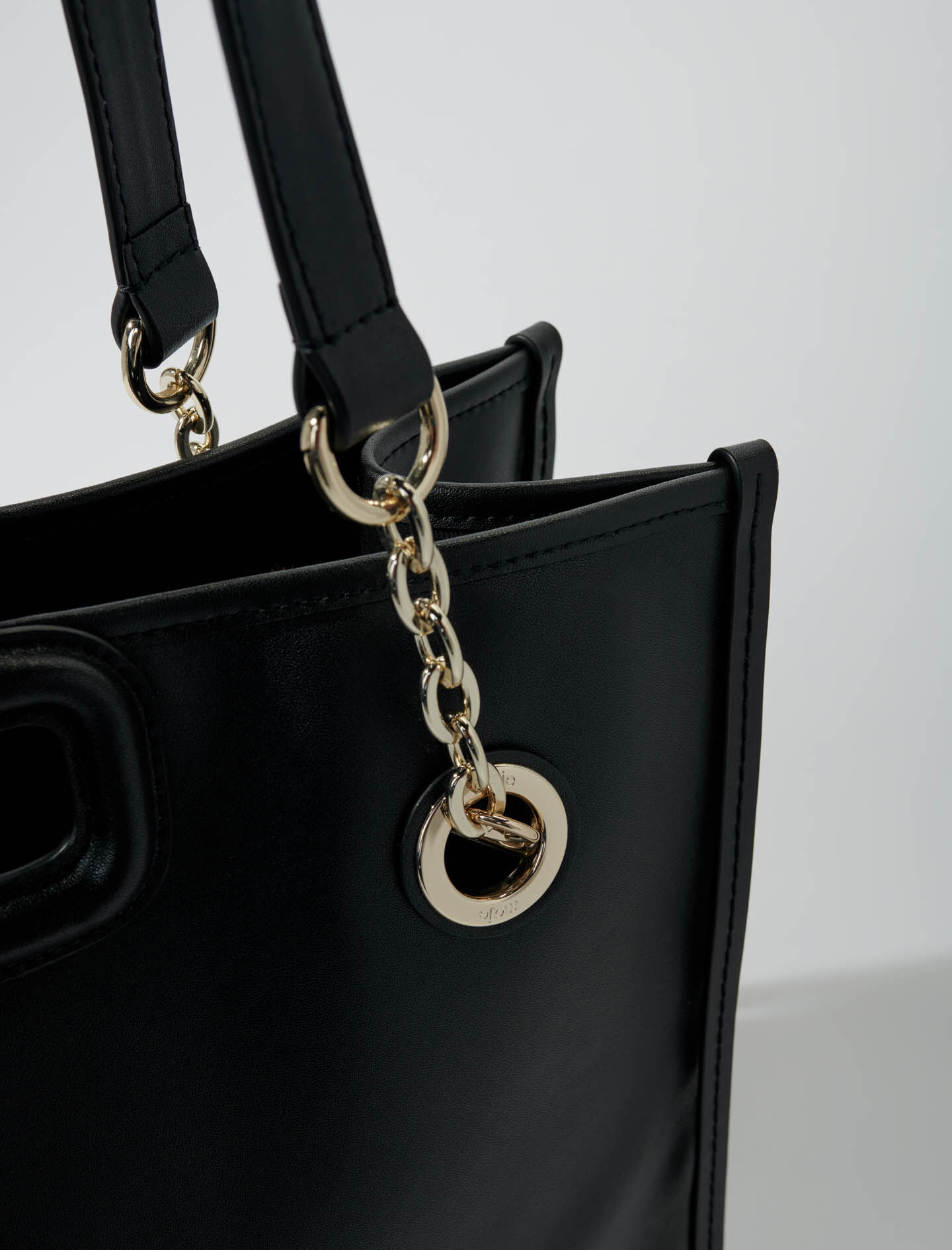 Maje M Leather Tote Bag Black