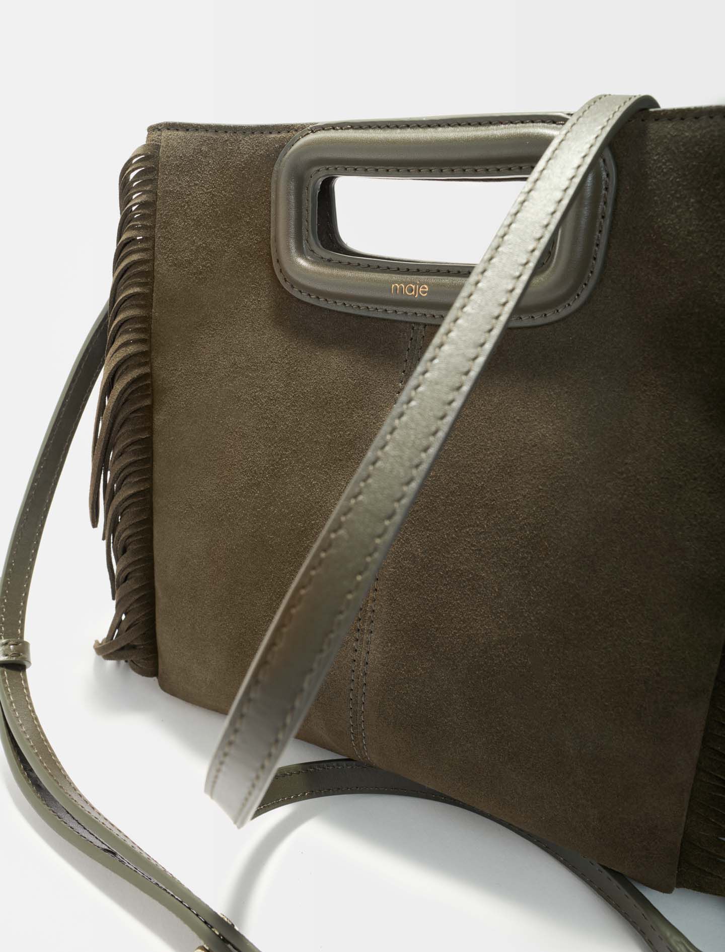 M bag in suede leather