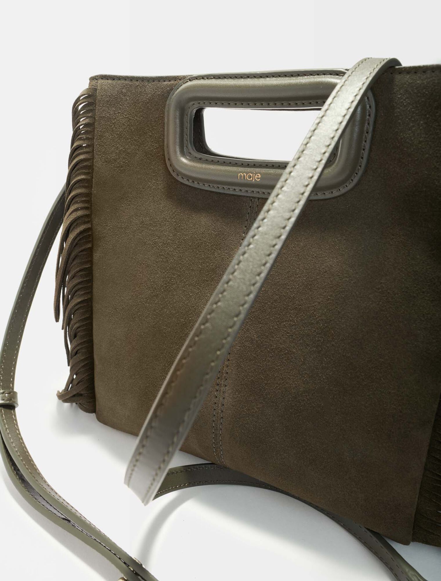 M bag in suede leather