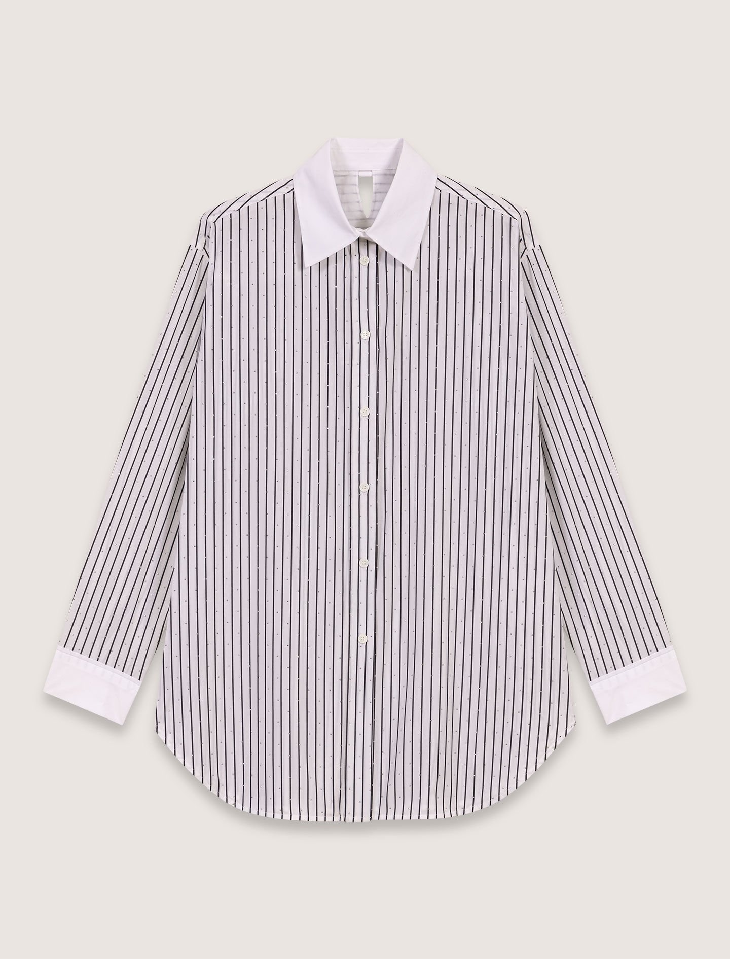 Rhinestone striped shirt Bicolor For Women | Maje