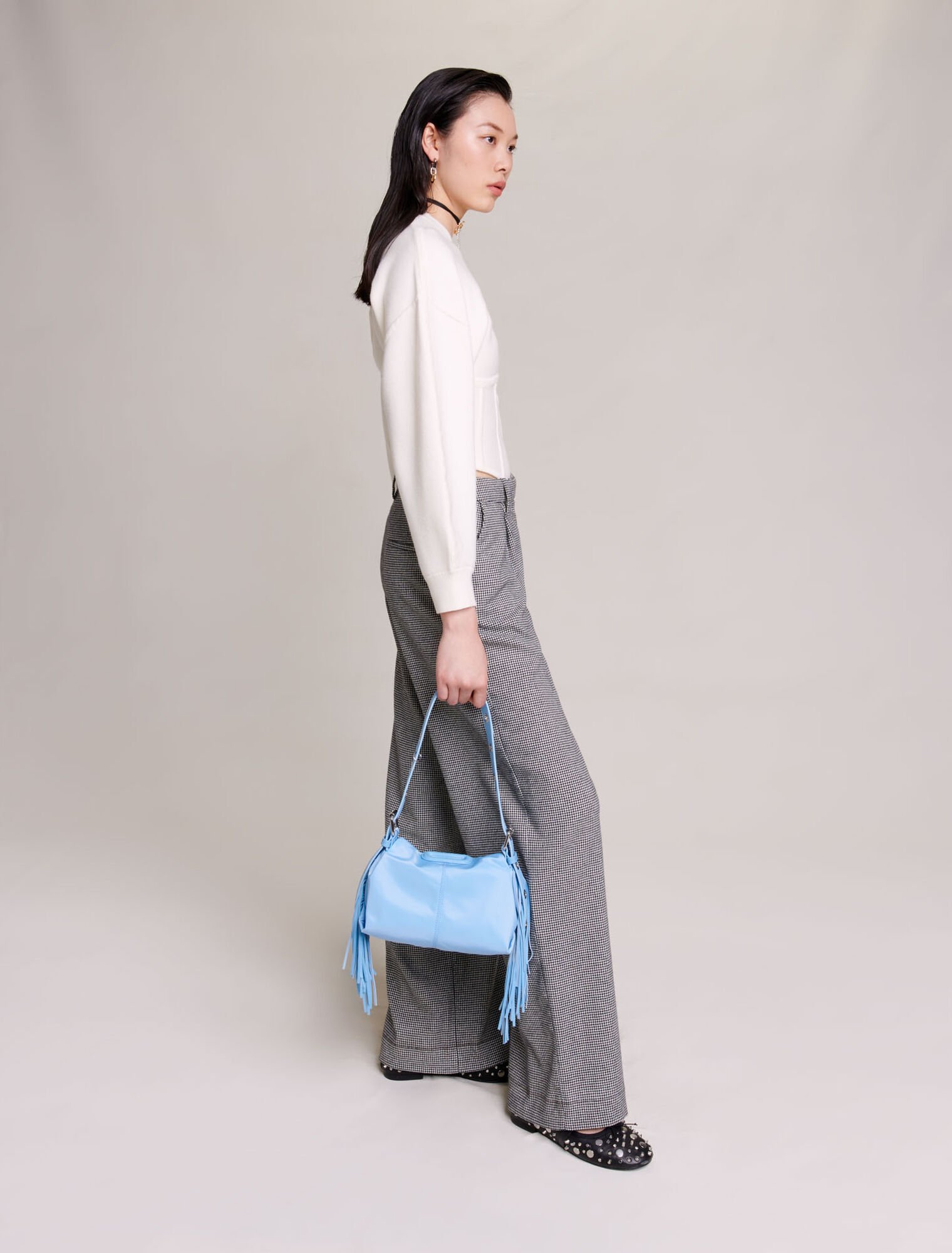 Wide-leg suit trousers