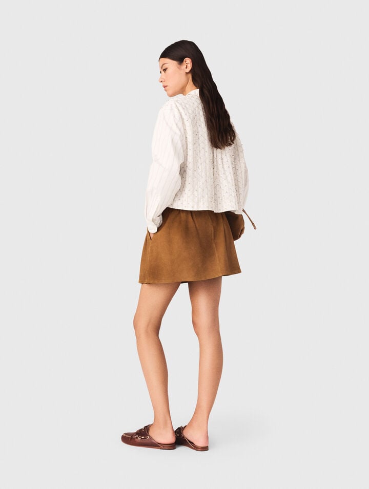 Beaded cropped shirt