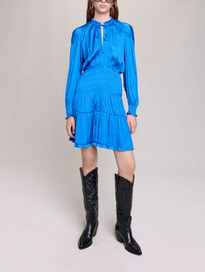 Blue smocked dress