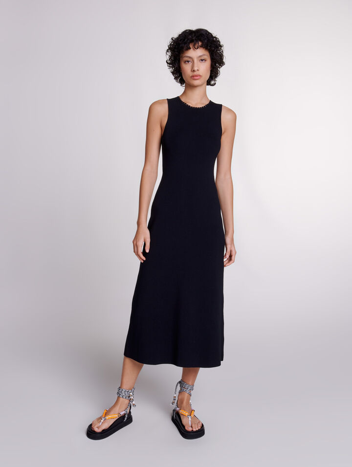 Cutaway knit maxi dress