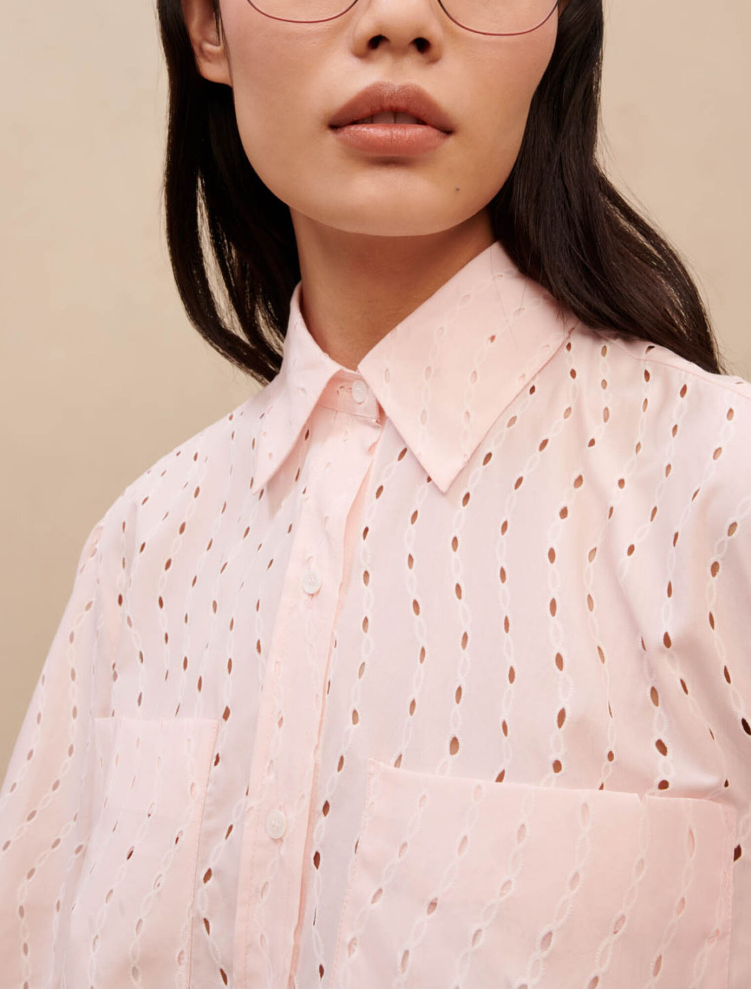 Pink broderie anglaise shirt