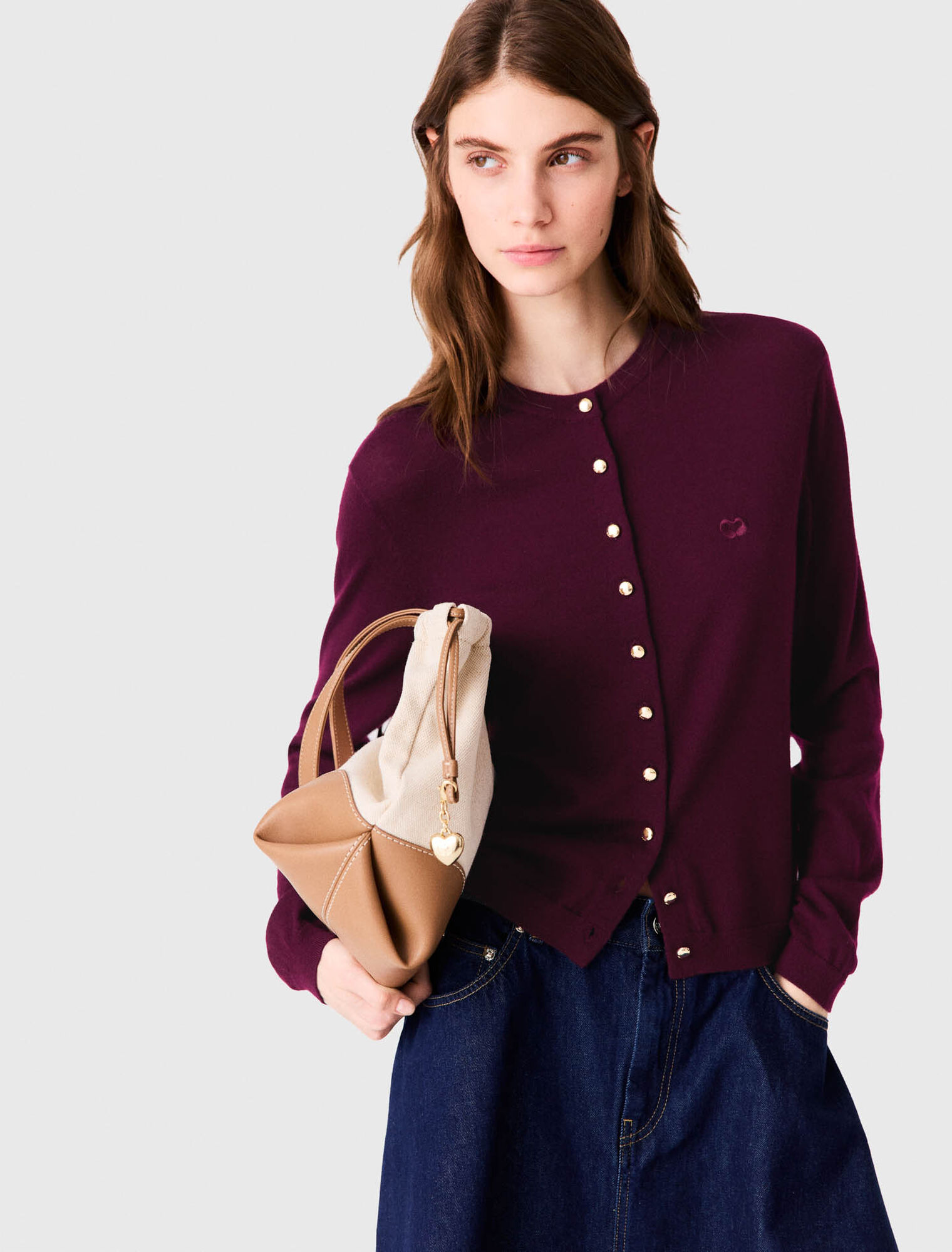 Cardigan with embroidered logo
