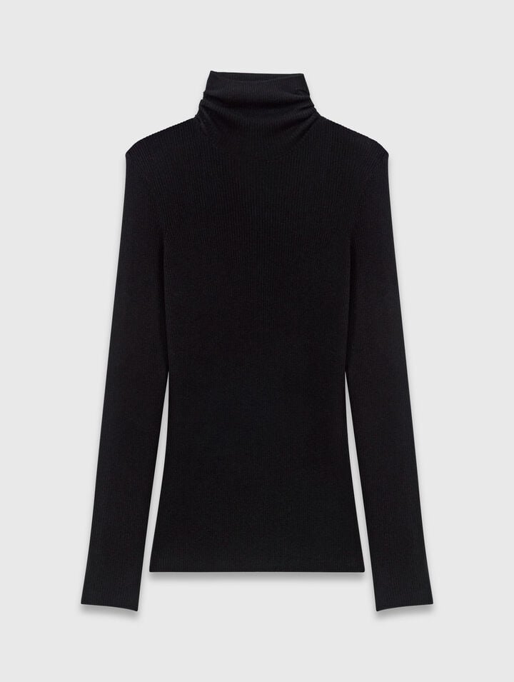 Second-skin sweater with a high neck