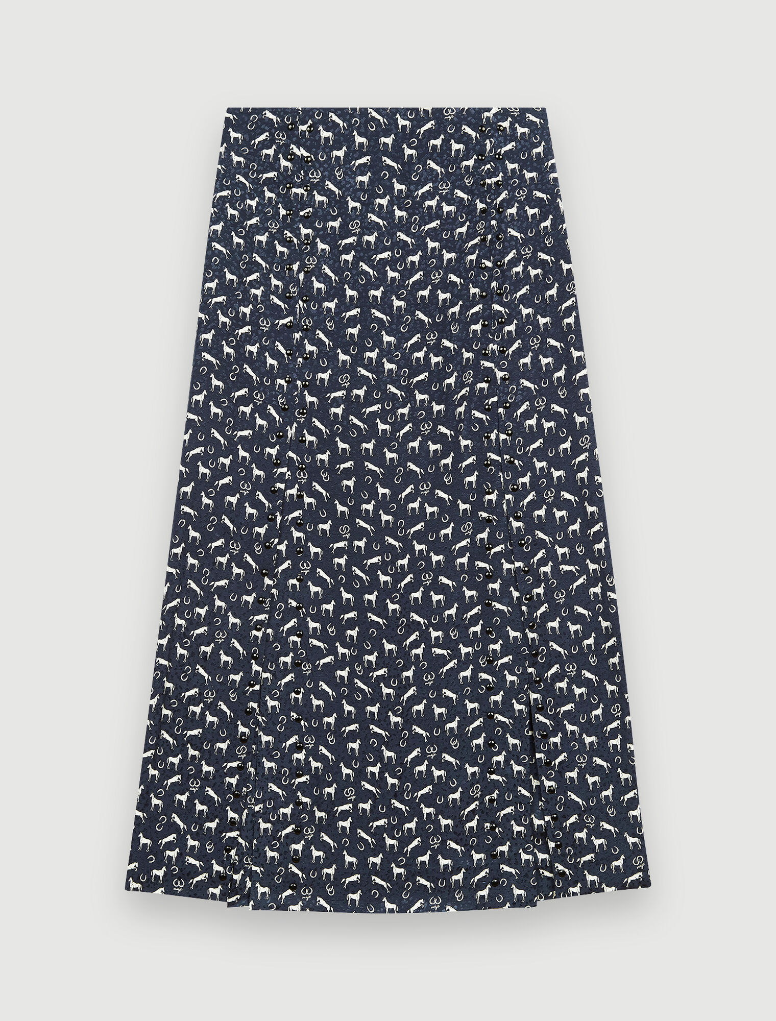Horse stud print jacquard skirt