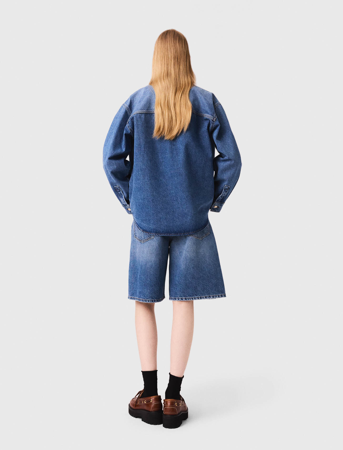 Faded denim jacket Blue For Women | Maje