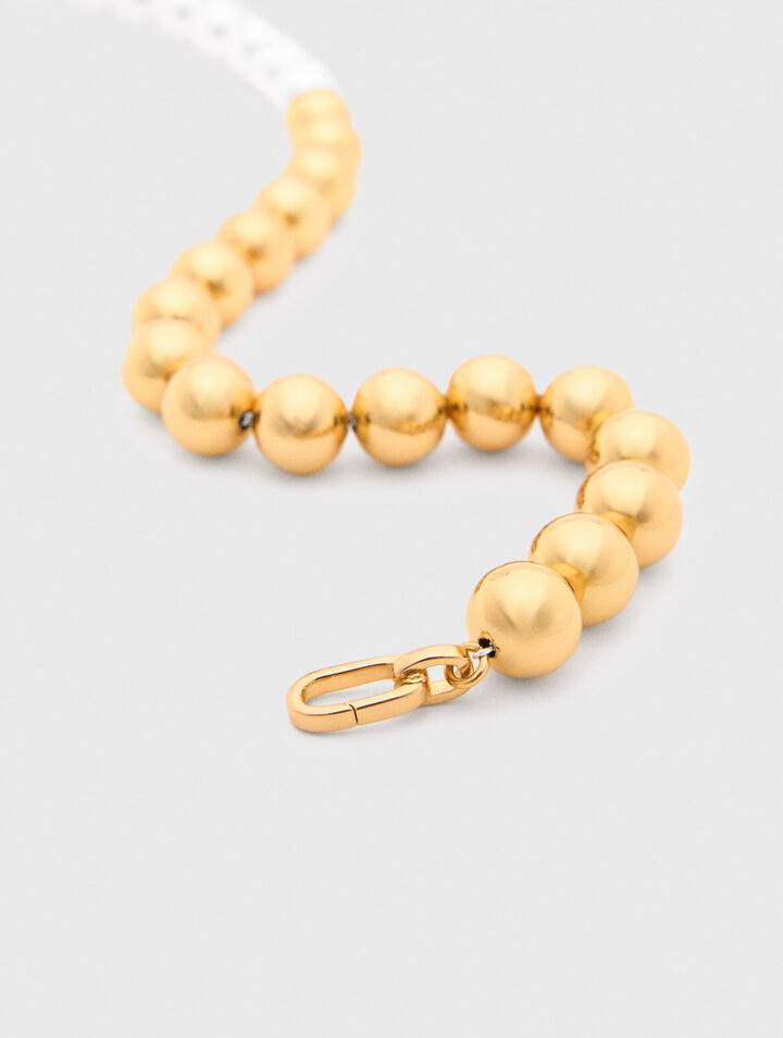 Two-tone pearl necklace
