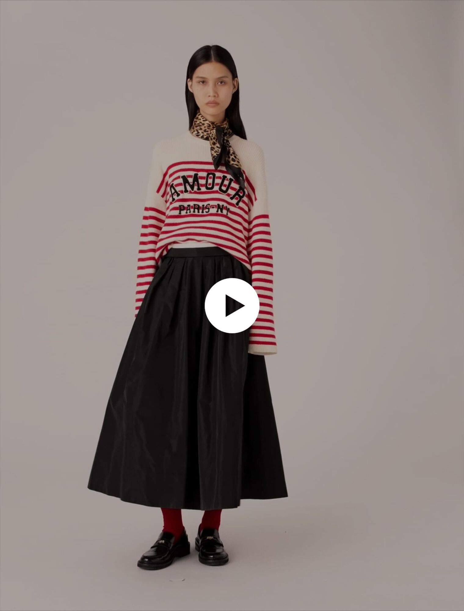 maxi skirt with contrast waistband