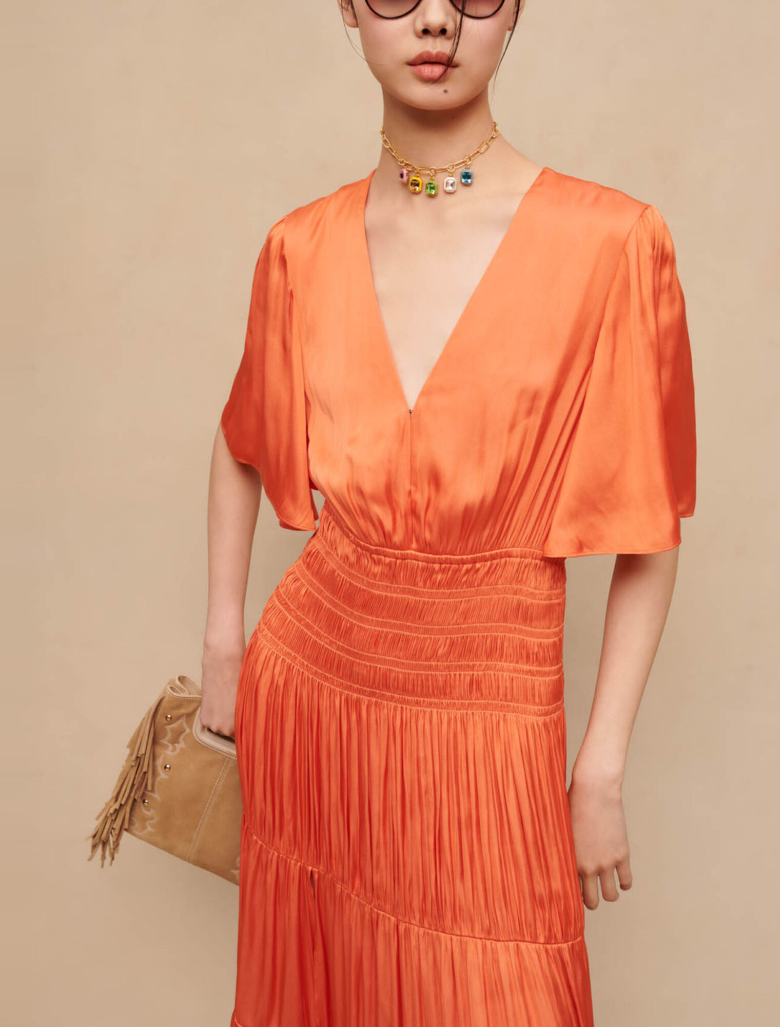 Long satiny dress