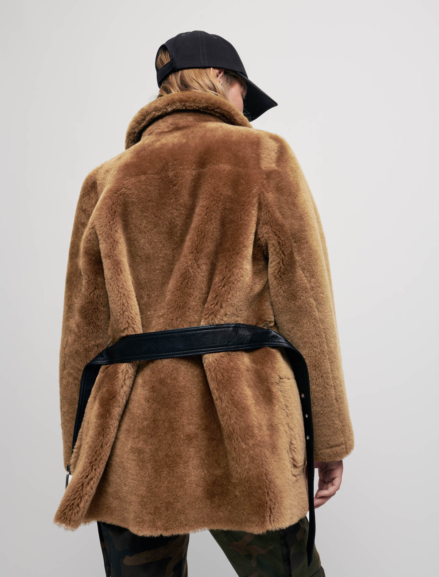 Maje sheepskin coat clearance