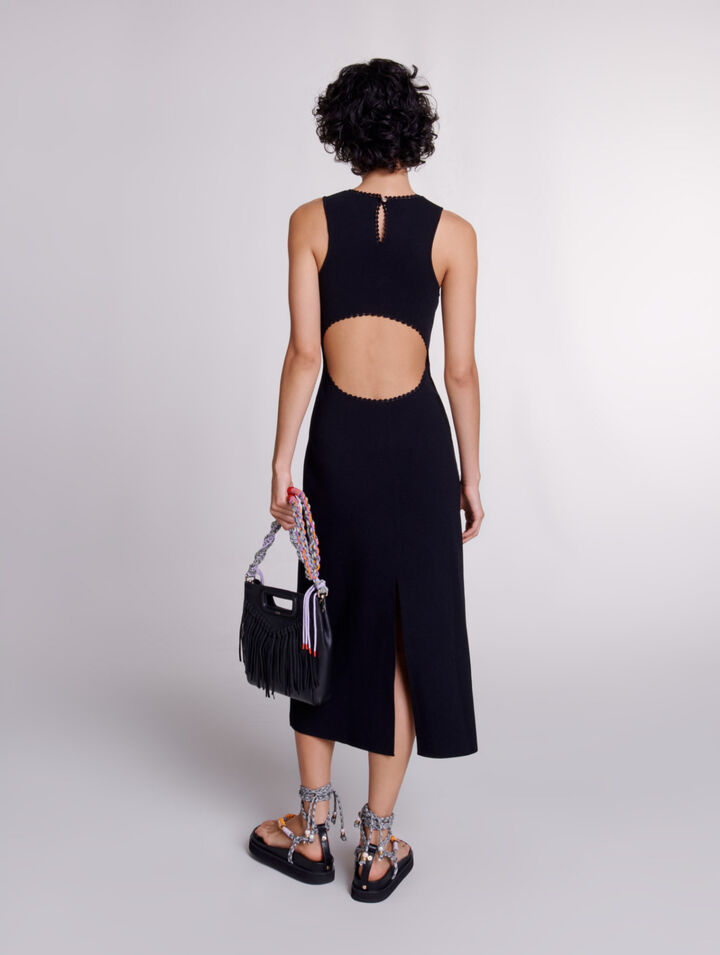 Cutaway knit maxi dress