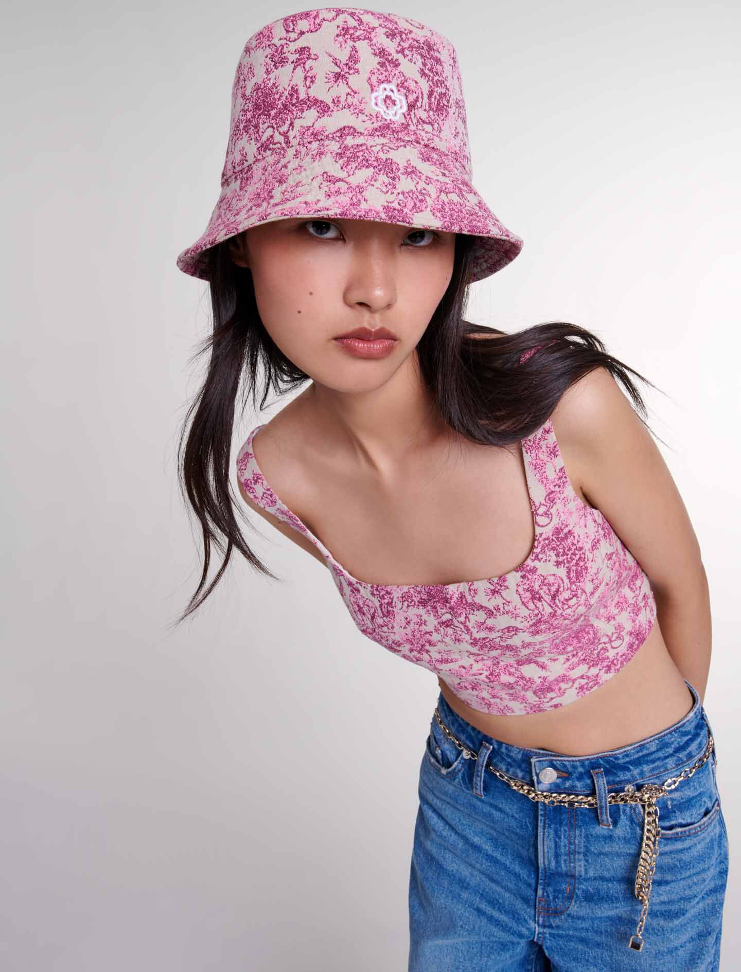 Oversize patterned shirt Pink For Women | Maje Oversize patterned shirt Pink For Women | Maje