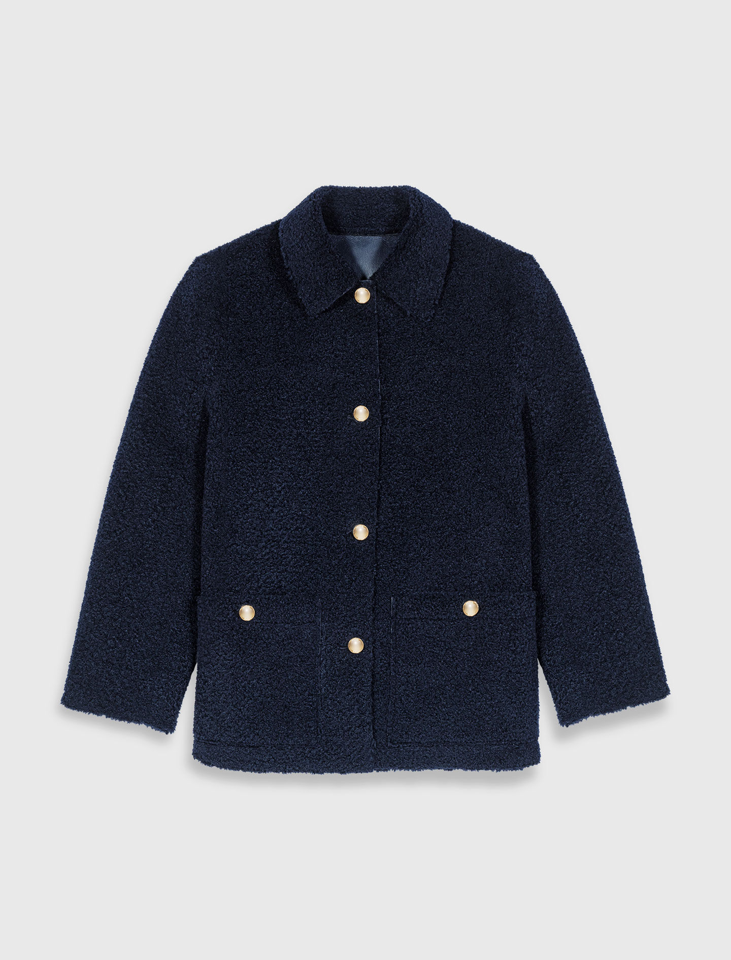 T-MAJE Reversible faux shearling Blue For Women | Maje