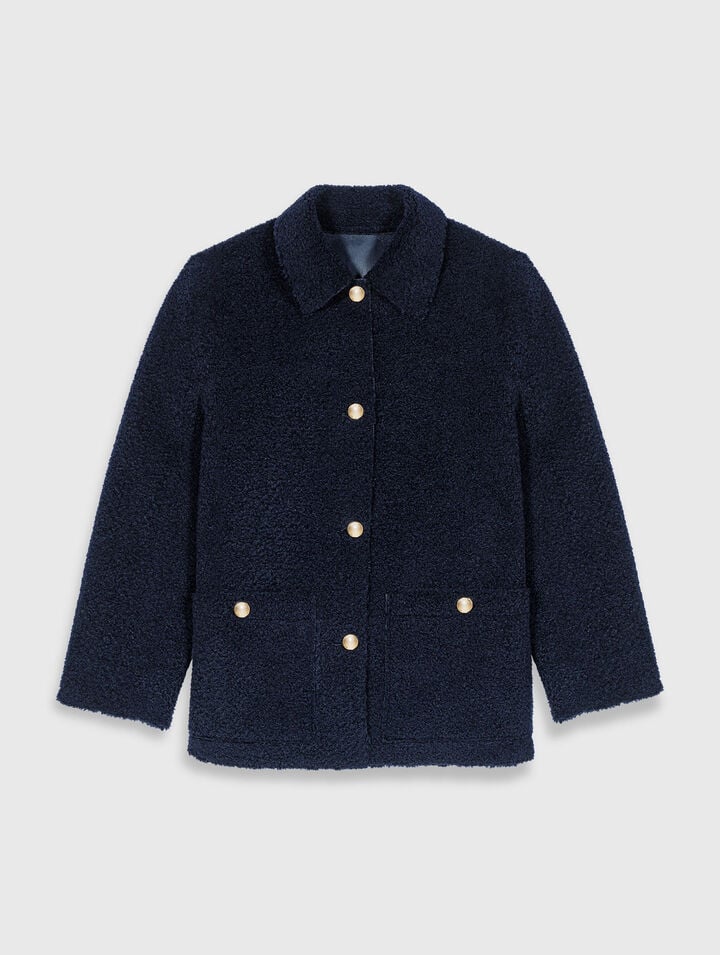 Reversible faux shearling