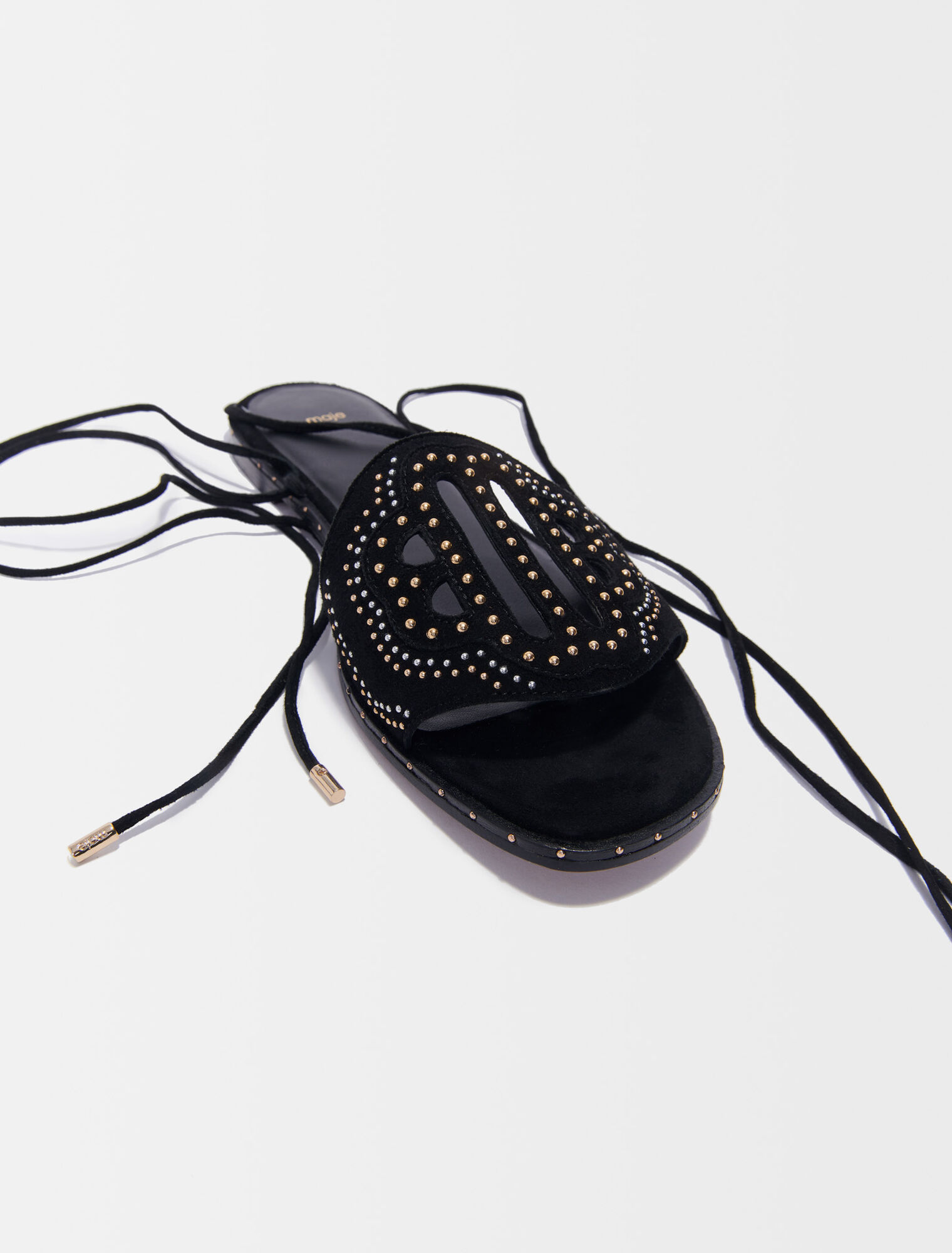Flat studded sandals