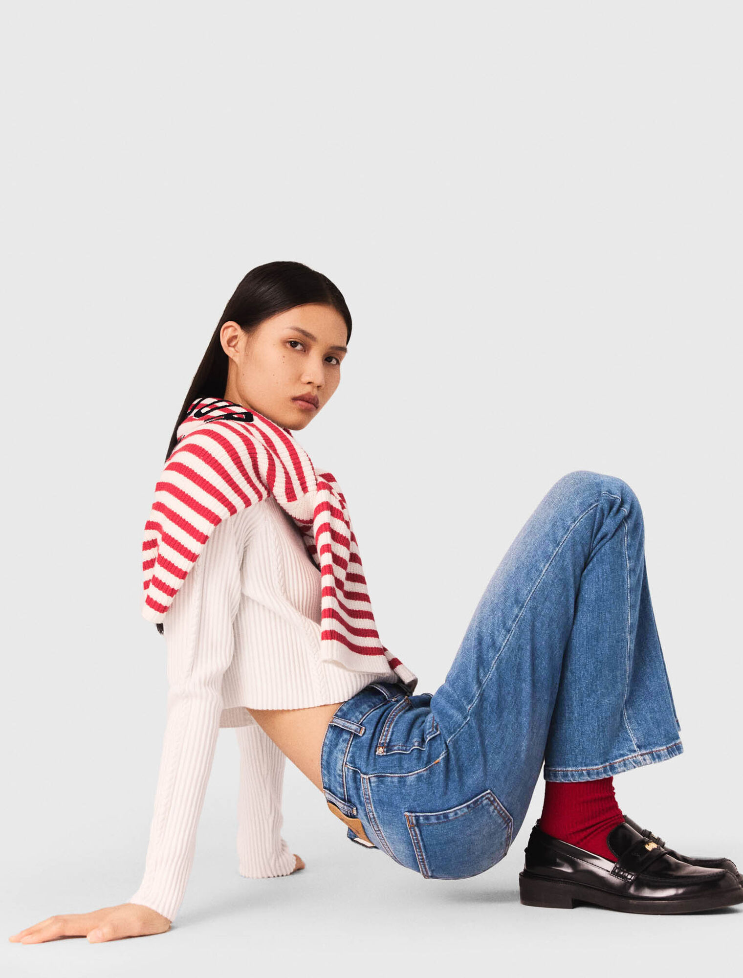Jeans with button fly