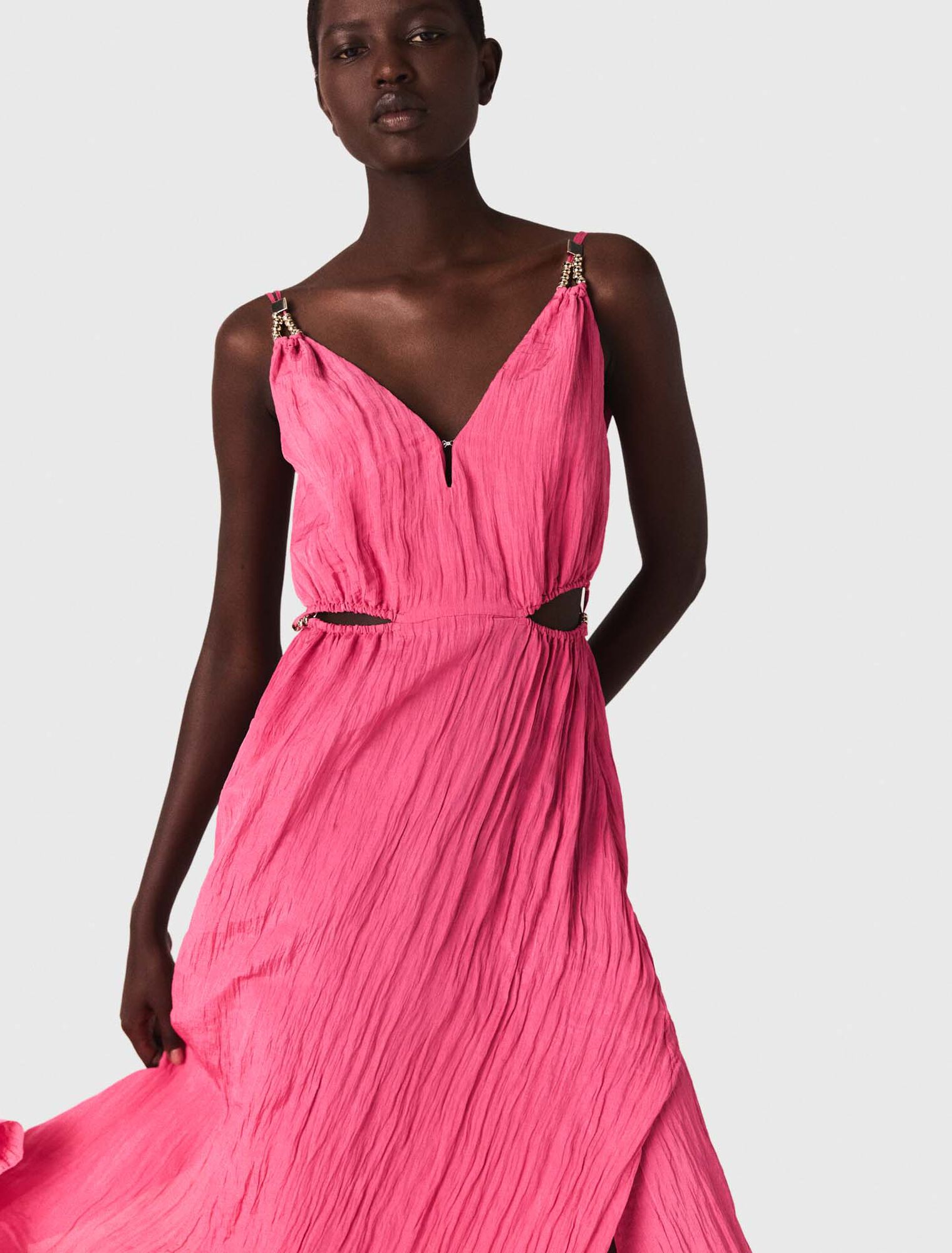 Openwork midi dress