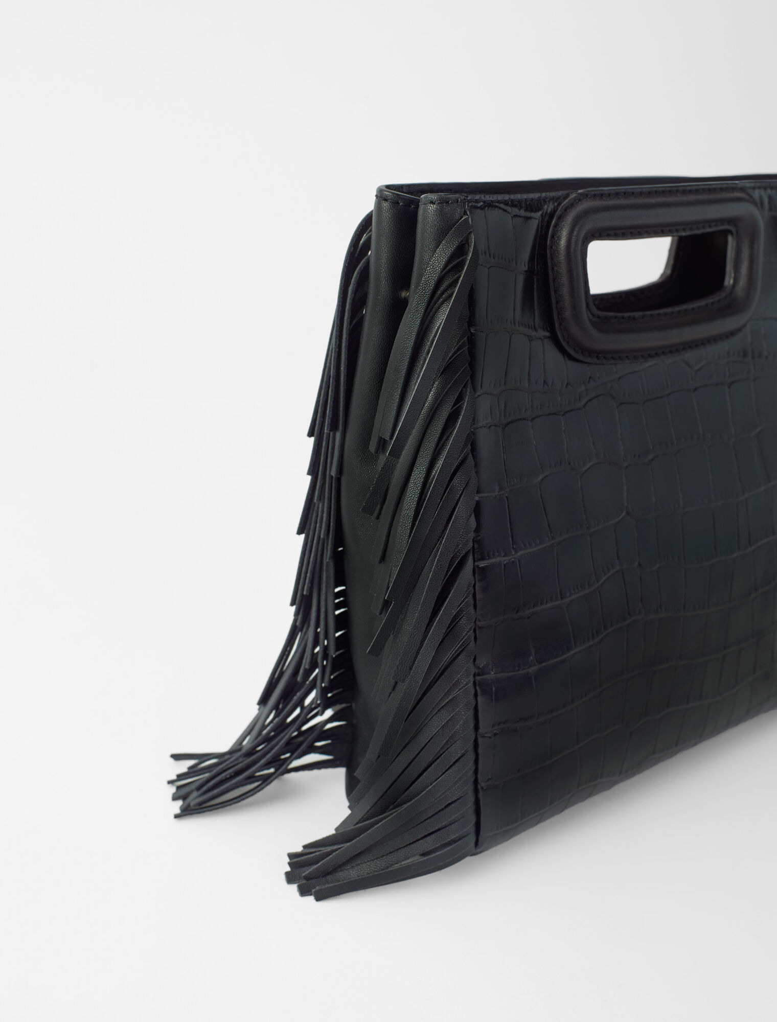 M bag in crocodile-effect leather