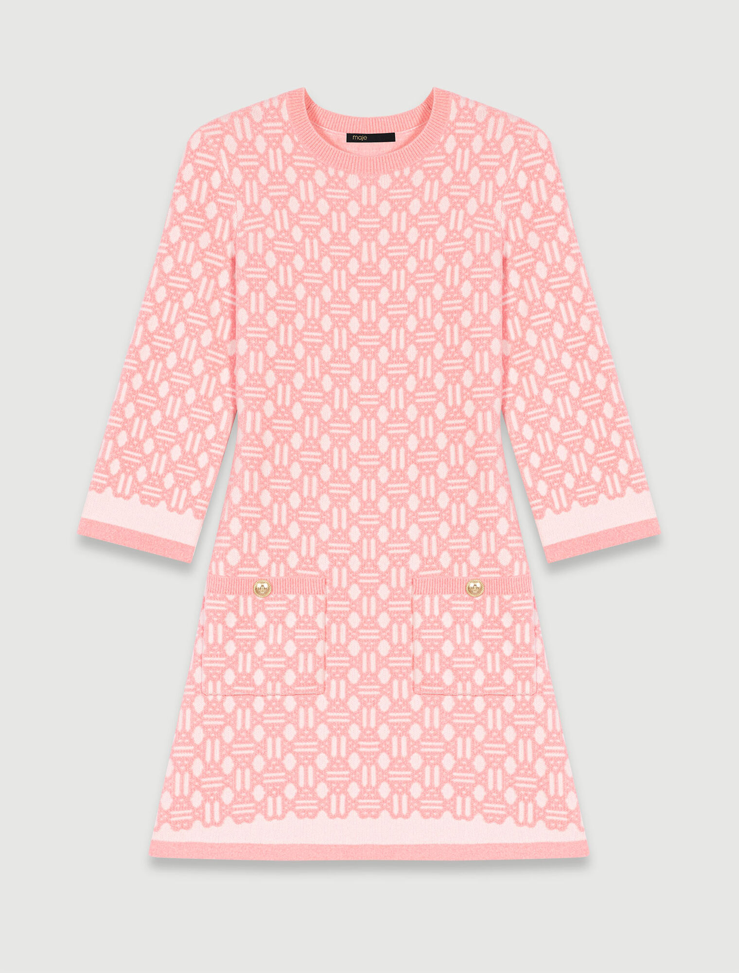 Pink jacquard dress