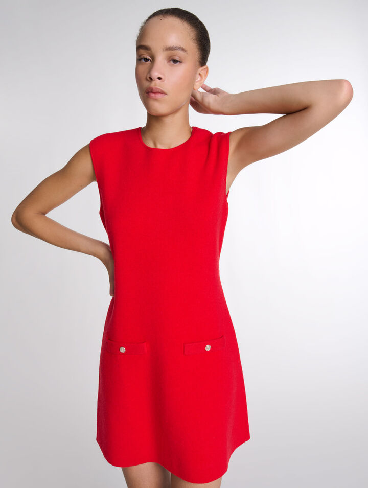 Knit 2-in-1 short dress